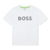 Тениска с овално деколте и лого BOSS Kidswear