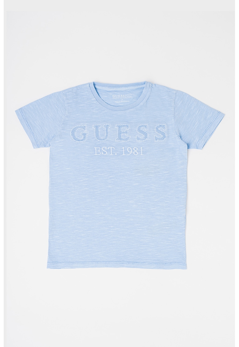 Тениска с овално деколте и лого GUESS
