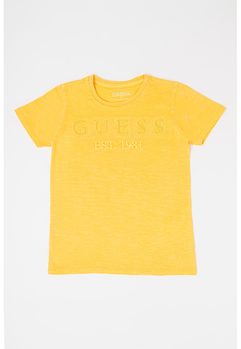 Тениска с овално деколте и лого GUESS