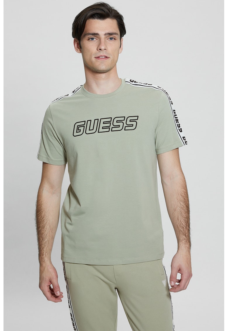 Тениска с овално деколте и лого GUESS