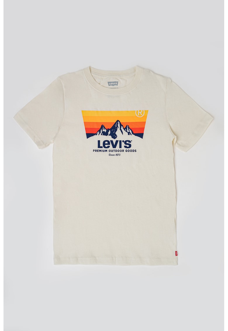 Тениска с овално деколте и лого Levis