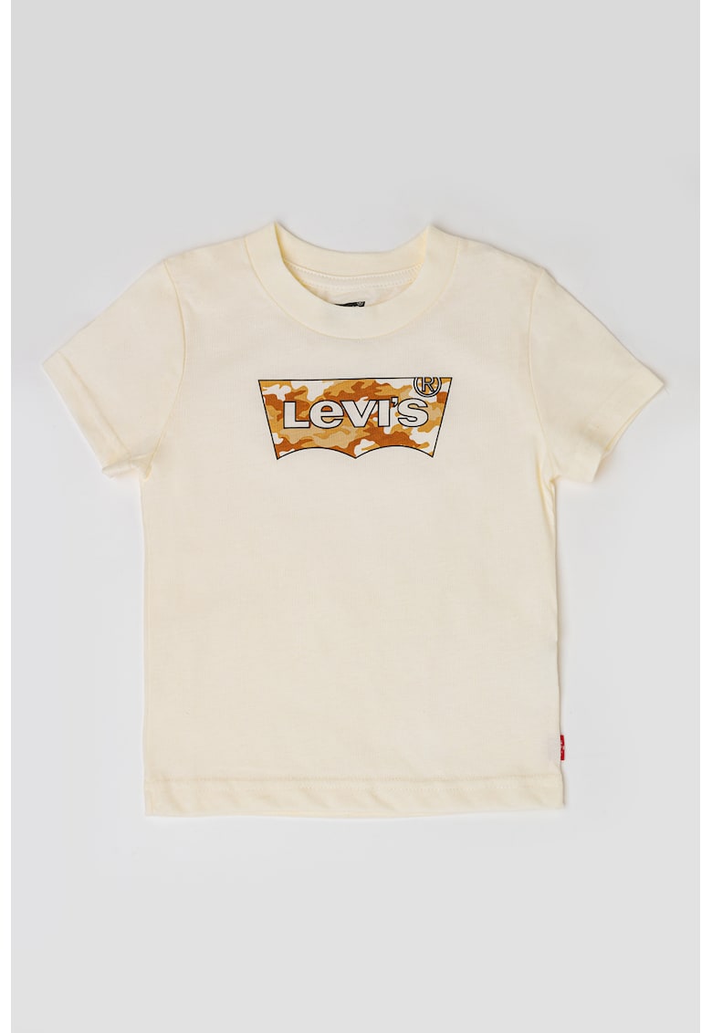 Тениска с овално деколте и лого Levis