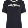 Тениска с овално деколте и лого Tommy Hilfiger
