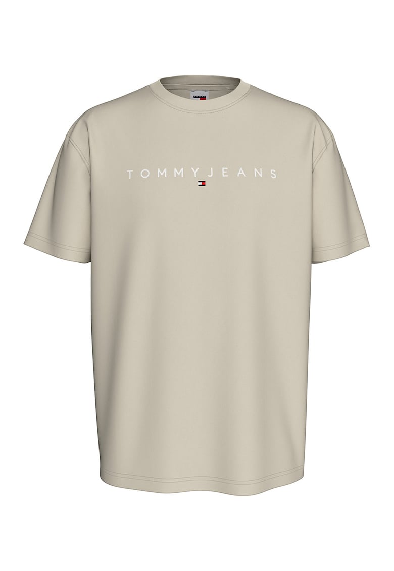 Тениска с овално деколте и лого Tommy Jeans