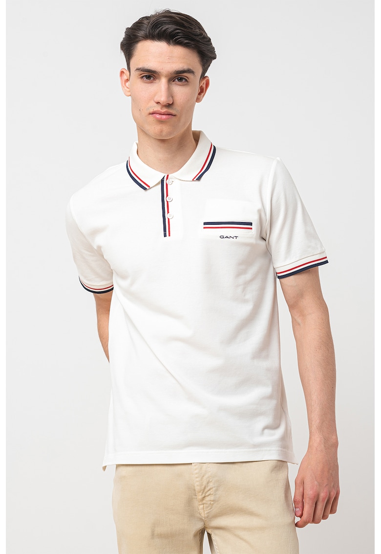 Тениска с пка и контрасти Gant