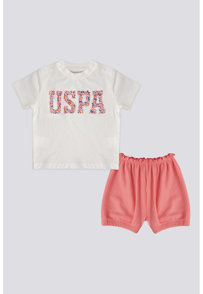 Тениска с принт и къс панталон - 2 части US Polo Assn