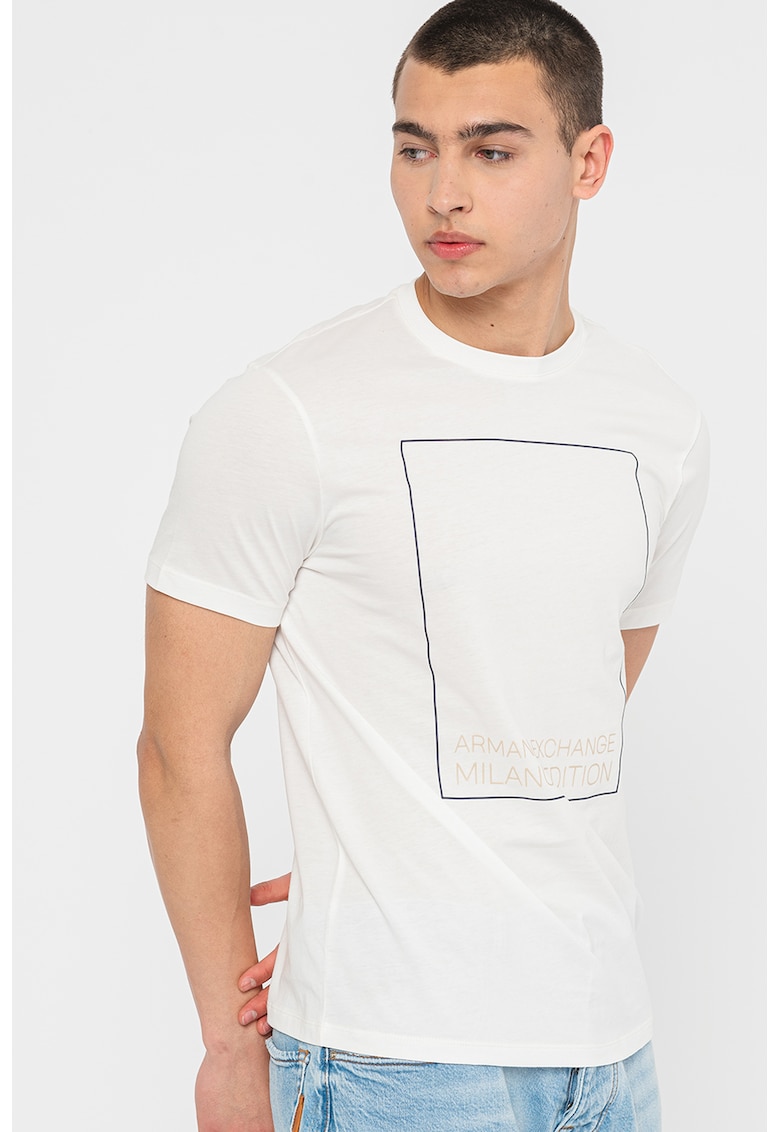 Тениска с фигурална щампа ARMANI EXCHANGE