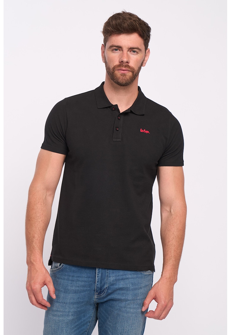 Тениска с яка и лого Lee Cooper