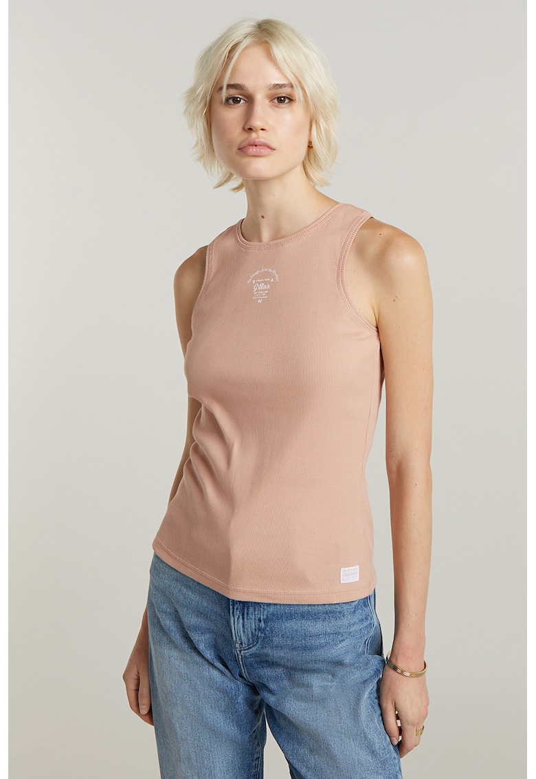 Топ с овално деколте и изрязан гръб G-Star RAW