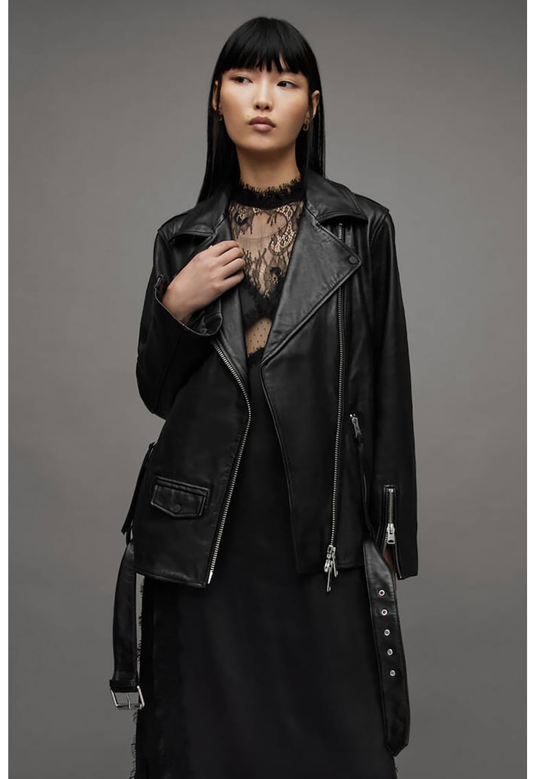 Уголемено кожено яке AllSaints