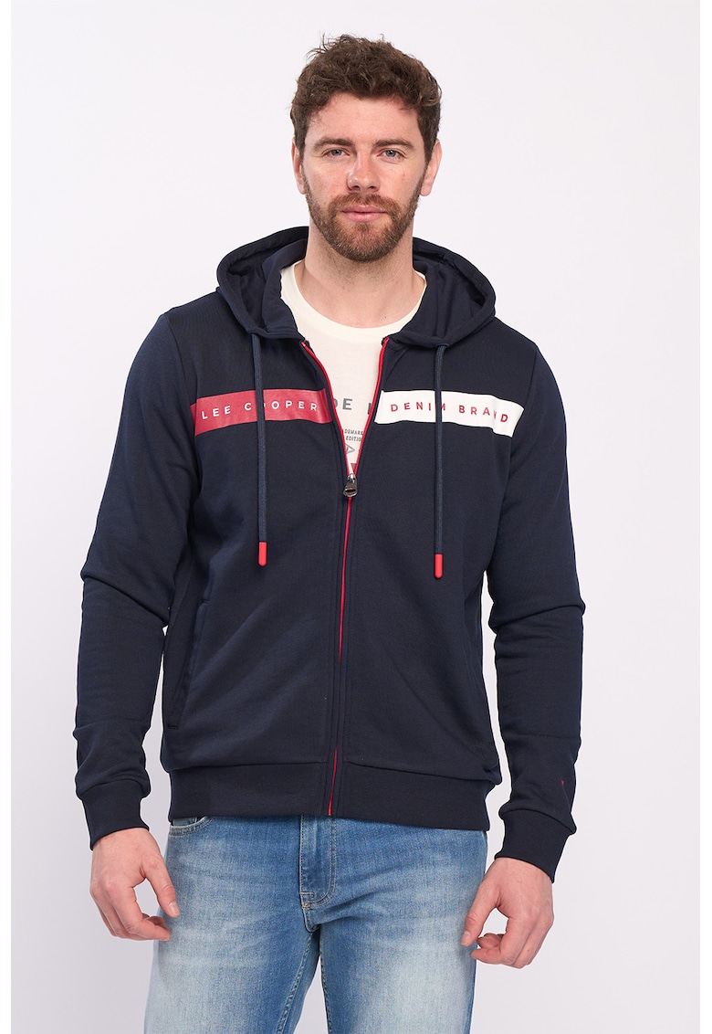 Худи с цип и лого Lee Cooper