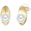Обеци с 14К златно покритие с перли Lulu Jane