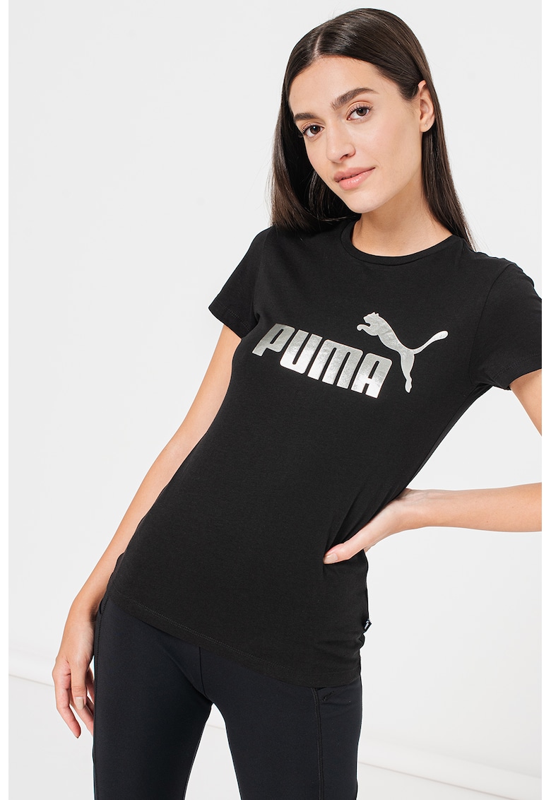 Памучна тениска Essentials+ с контрастно лого Puma