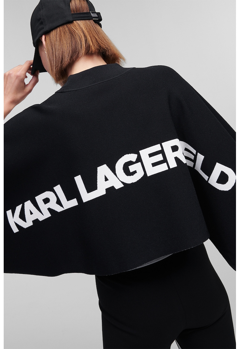 Пуловер-кимоно с лого на гърба Karl Lagerfeld