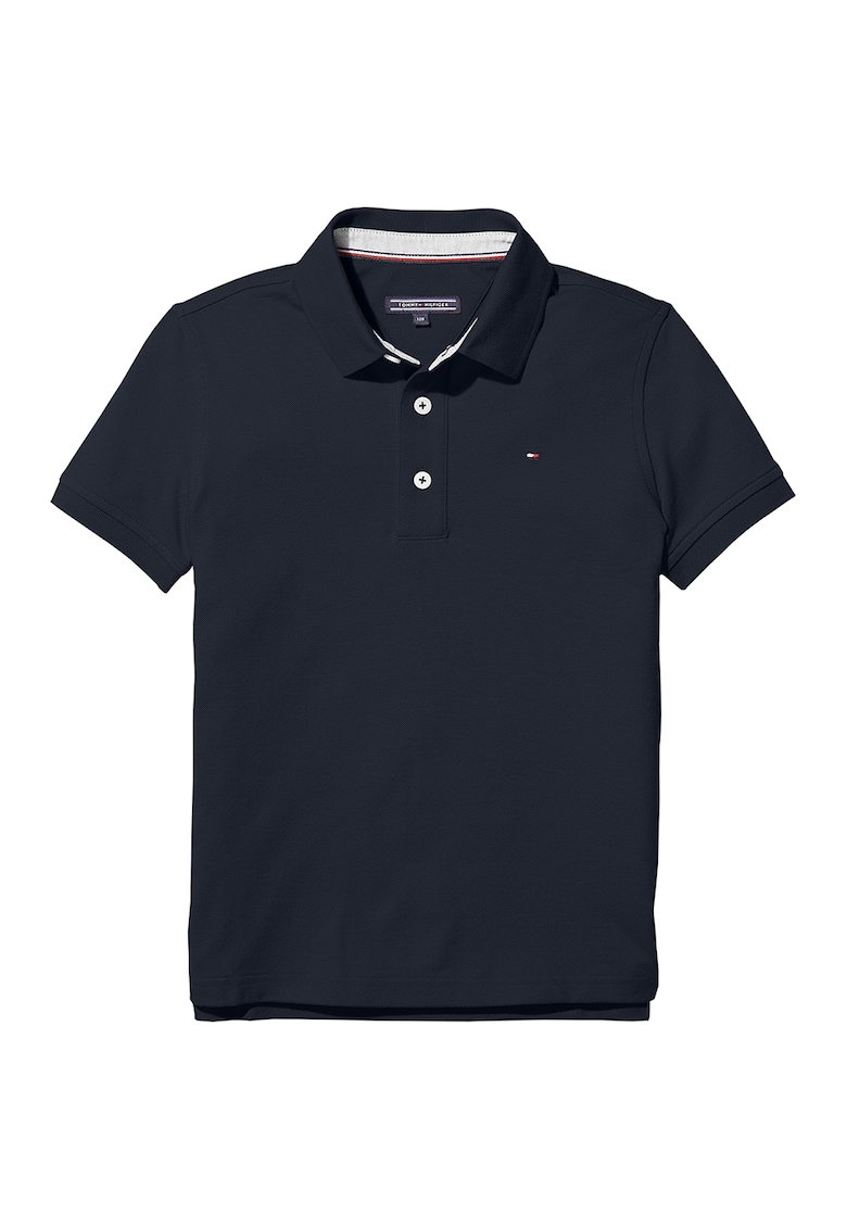 Тениска с органичен памук с яка Tommy Hilfiger
