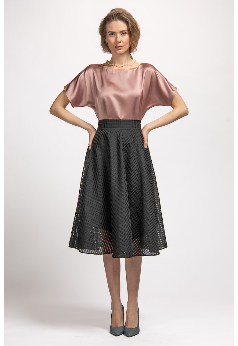 Блуза Phoebe с къси ръкави и сатиниран ефект Couture de Marie