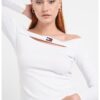 Блуза с голи рамене и отвор отпред Tommy Jeans