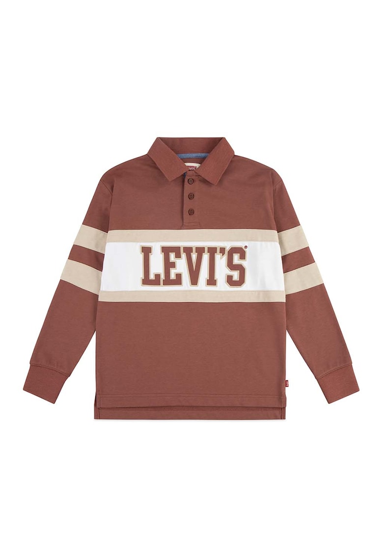 Блуза с яка и лого Levis