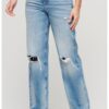Дънки деграде с широк крачол SUPERDRY