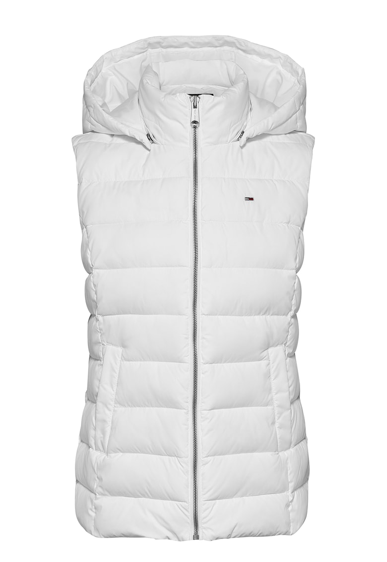Капитониран елек с джобове и качулка Tommy Jeans
