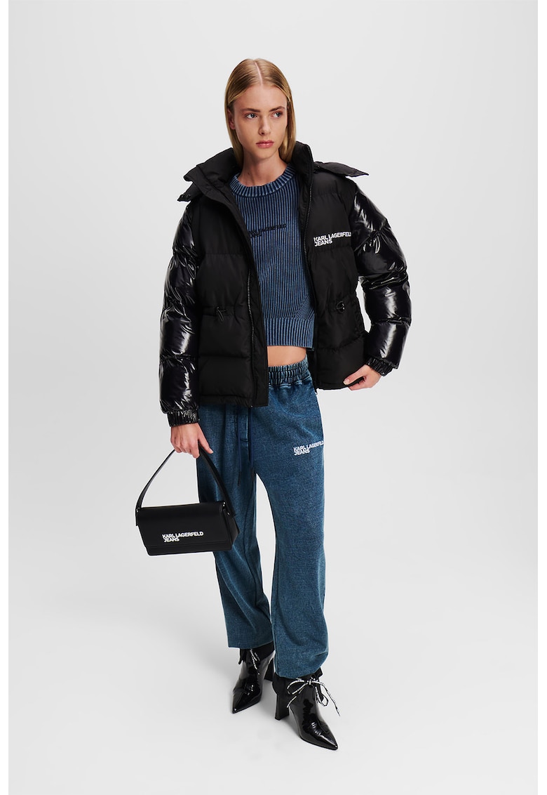Капитонирано зимно яке с качулка KARL LAGERFELD JEANS