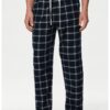 Карирана долна пижама със странични джобове Marks Spencer