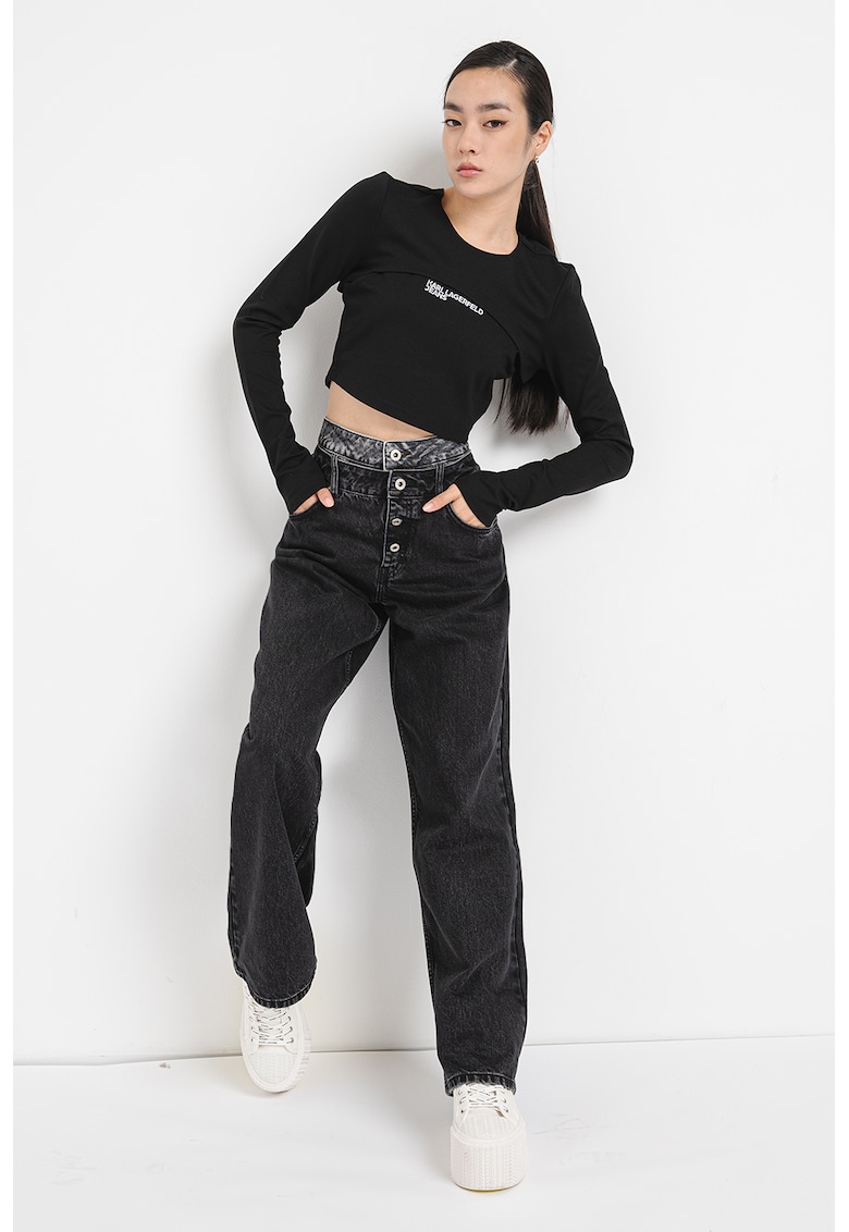 Къс топ с лого KARL LAGERFELD JEANS