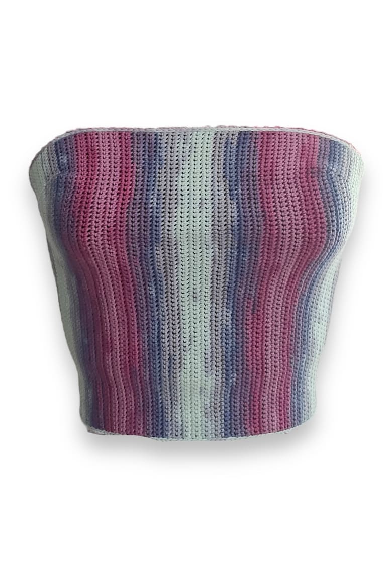Къс топ със сатенени панделки 2wools
