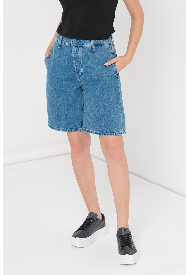 Къси дънки със средновисока талия CALVIN KLEIN JEANS