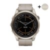 Оригинален Дамски Смарт часовник Garmin Fenix 7S Pro Sapphire Solar Edition Soft Gold/Limestone/Tundra 010-02776-30