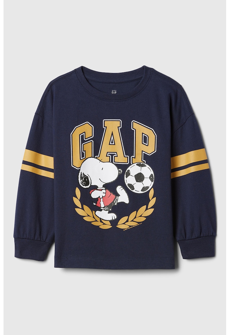 Памучна блуза с овално деколте GAP