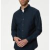 Памучна риза с яка с копчета Marks Spencer