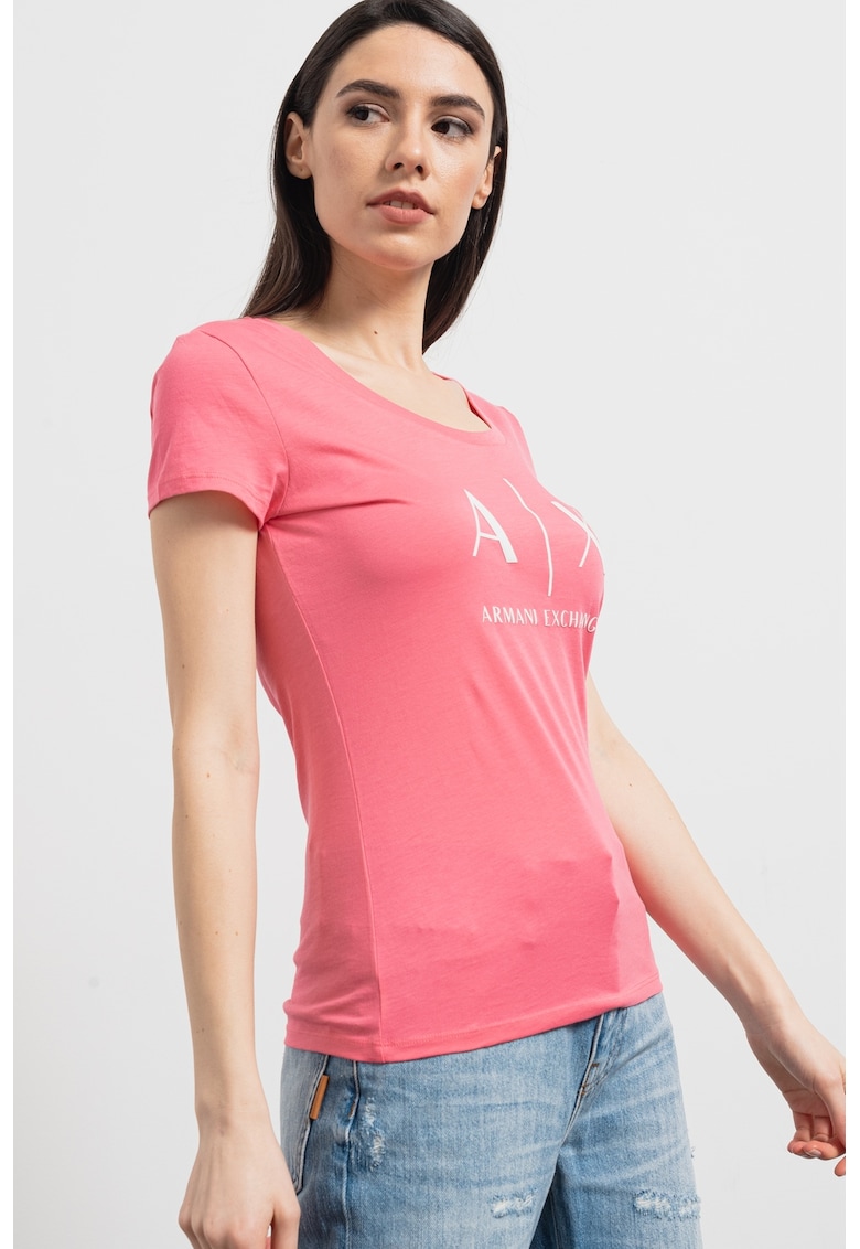 Памучна слим тениска ARMANI EXCHANGE