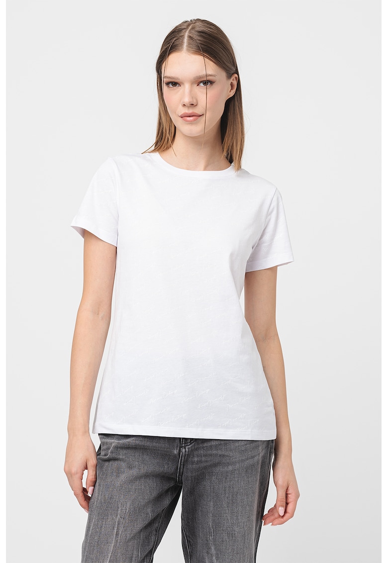 Памучна тениска с овално деколте ARMANI EXCHANGE