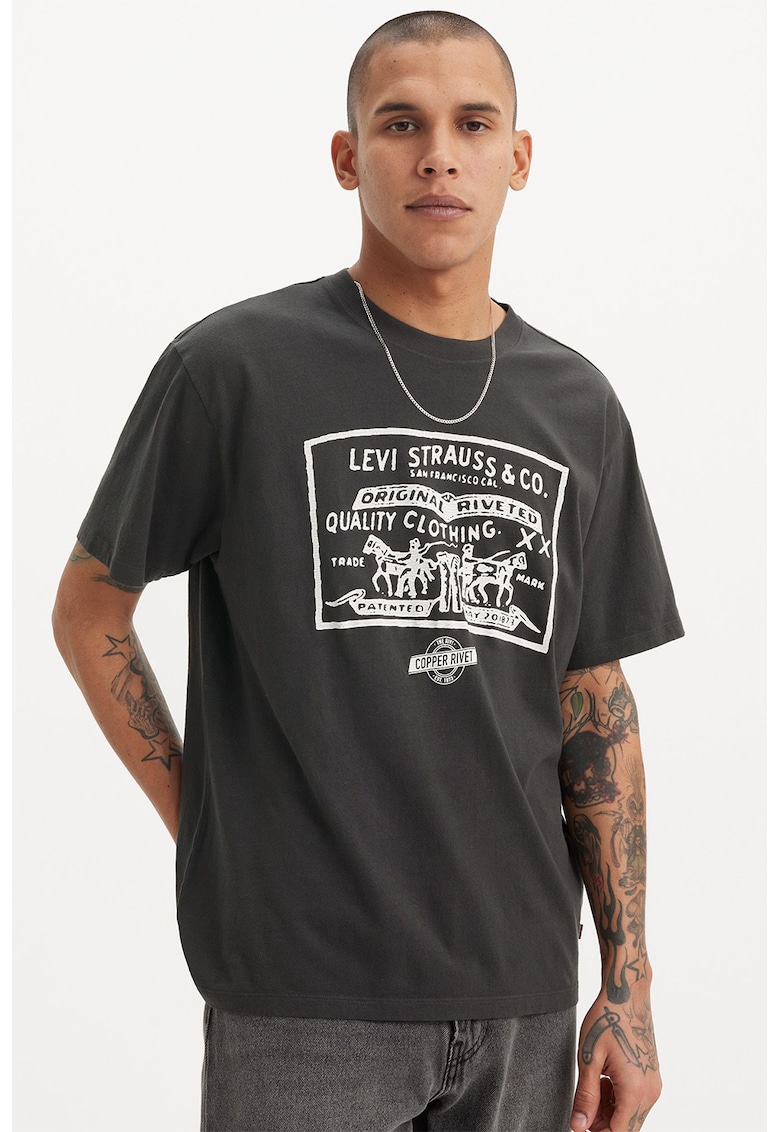 Памучна свободна тениска Vintage Levis
