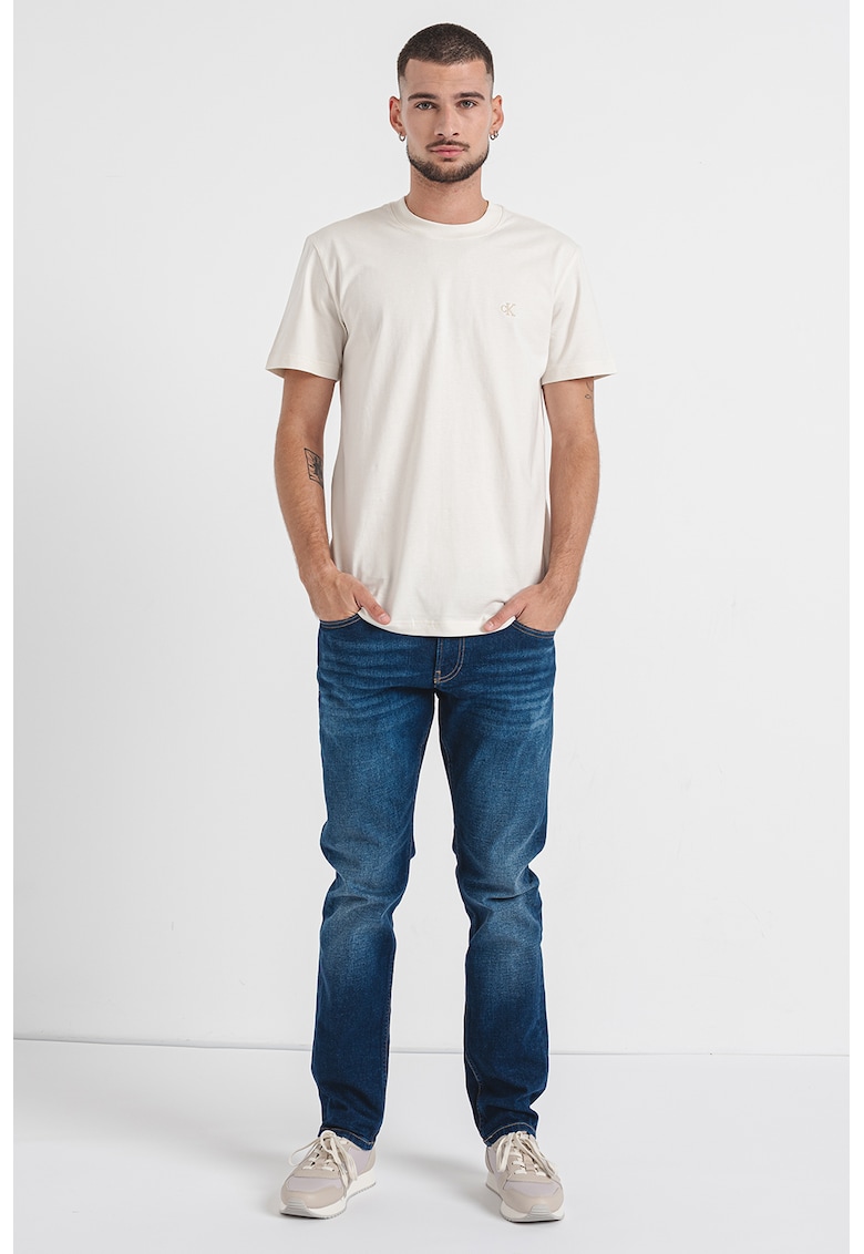 Памучна тениска с овално деколте CALVIN KLEIN JEANS