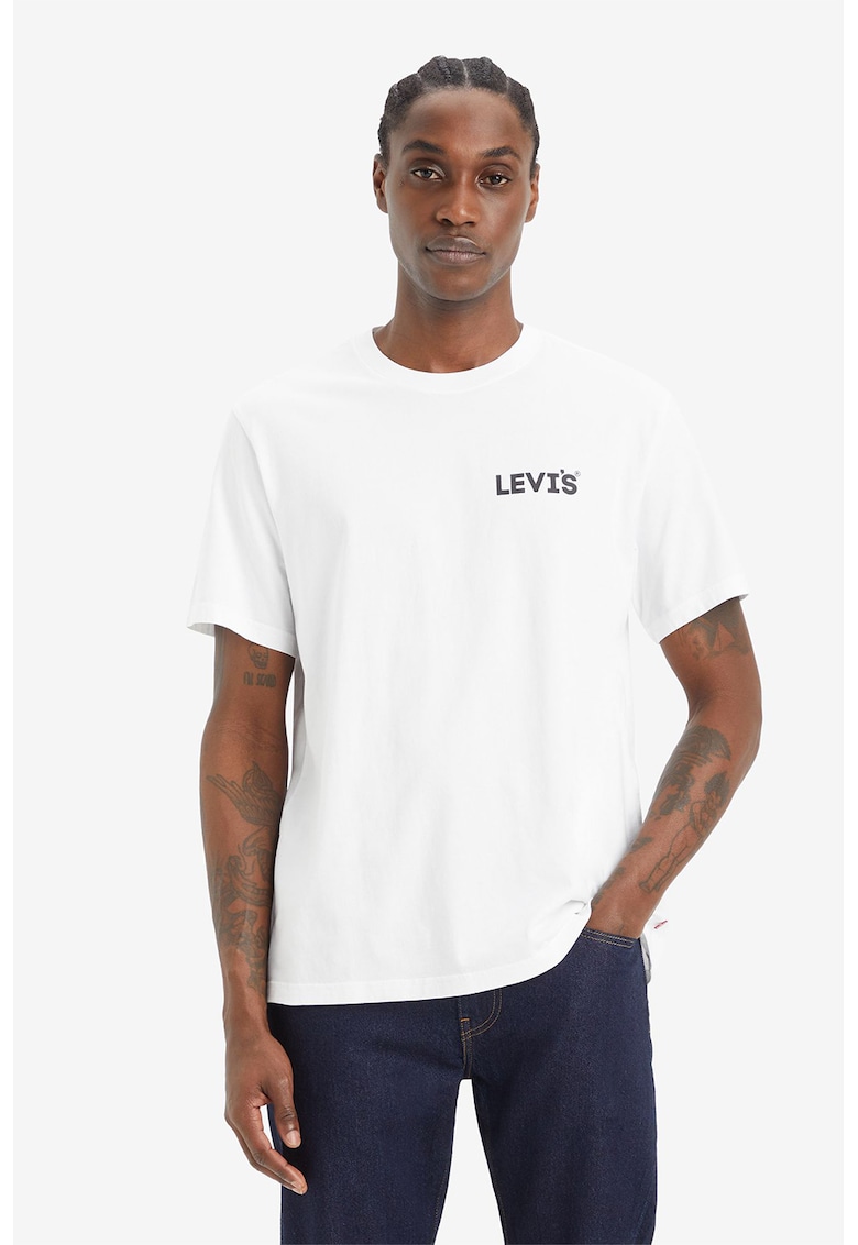 Памучна тениска със свободна кройка Levis