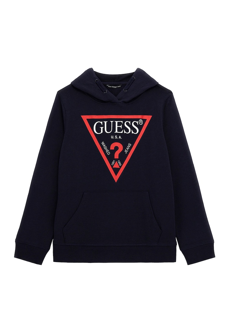Памучно худи с джоб кенгуру GUESS