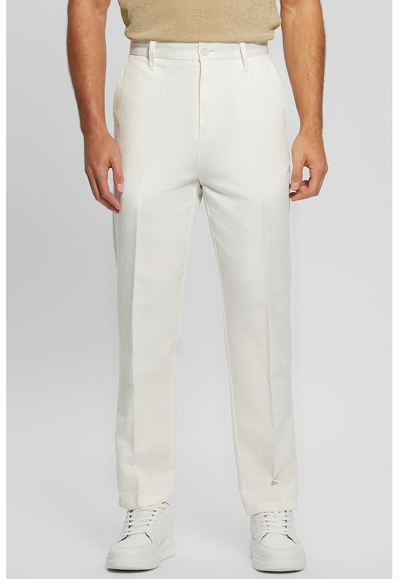 Панталон от лен и памук GUESS