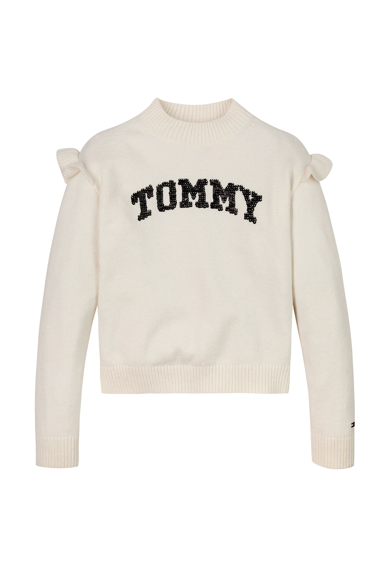 Пуловер с лого от пайети Tommy Hilfiger