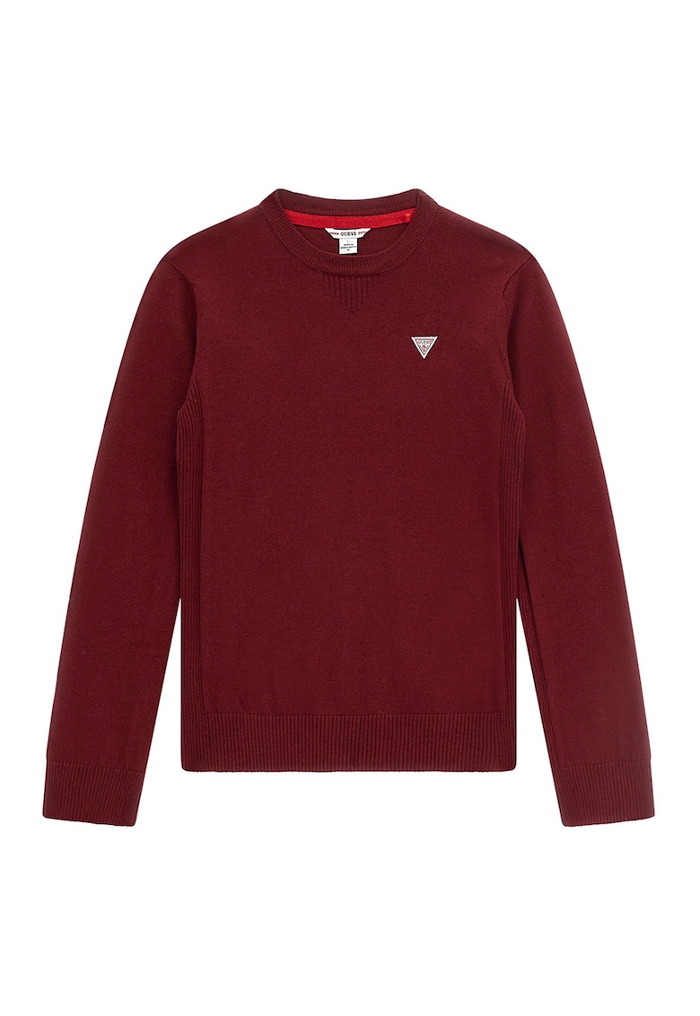 Пуловер с овално деколте и лого GUESS