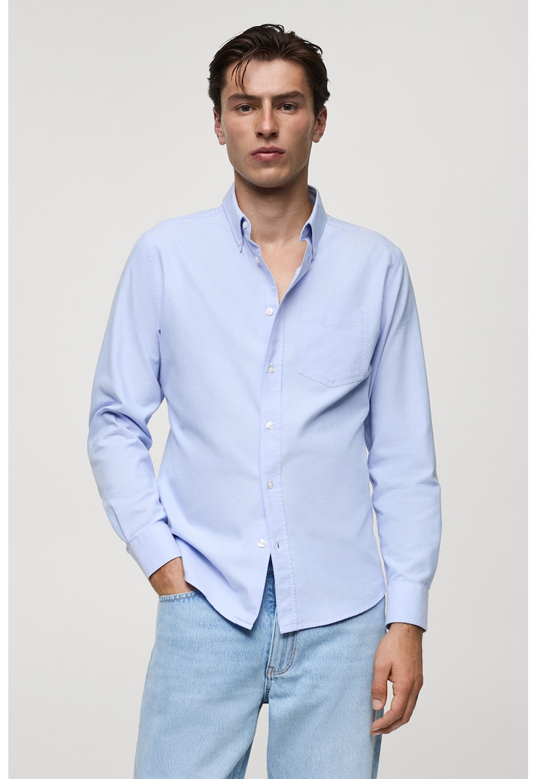 Риза Oxford с джоб на гърдите Mango
