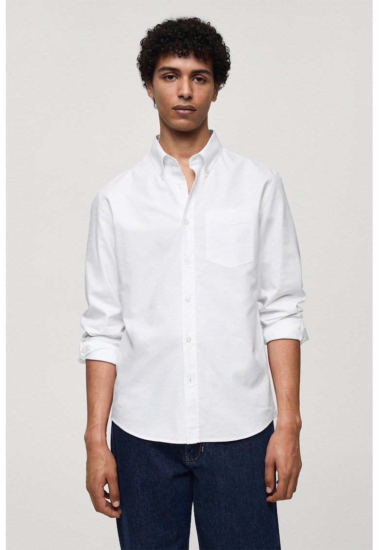Риза Oxford с джоб на гърдите Mango