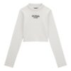 Рипсена блуза с бродирано лого GUESS