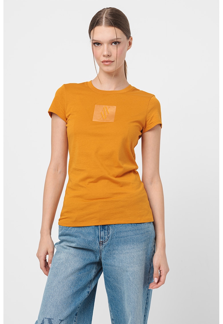 Слим тениска с овално деколте ARMANI EXCHANGE