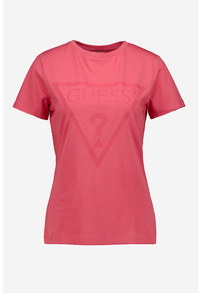 Спортна памучна тениска с лого GUESS