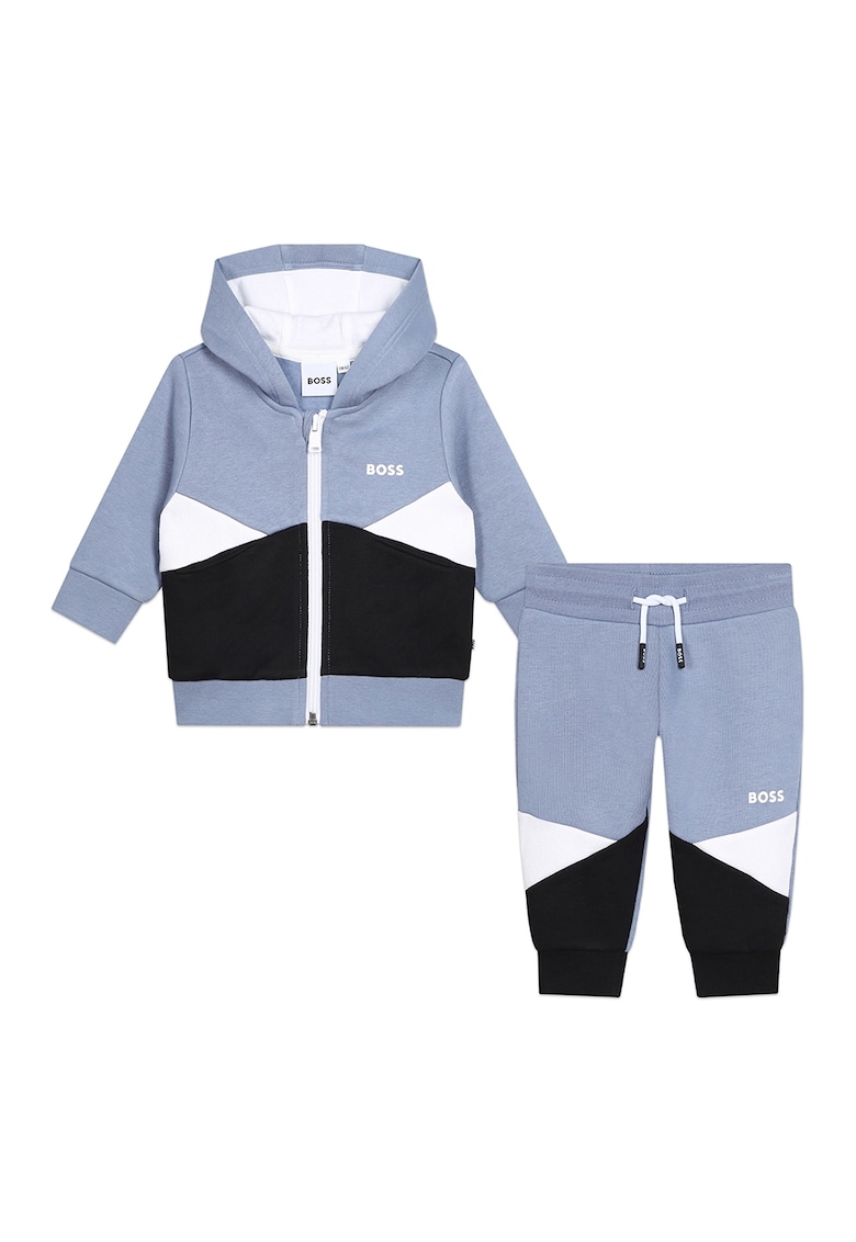 Спортен екип с качулка и цветен блок BOSS Kidswear