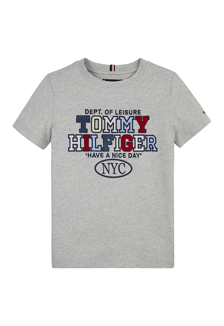 Тениска от органичен памук с бродирано лого Tommy Hilfiger
