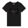 Тениска с двулицеви пайети KARL LAGERFELD KIDS