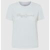 Тениска с декоративни камъни Pepe Jeans London